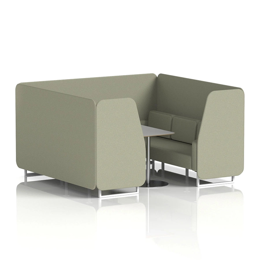 Brixworth Booth in Single Tone - 6 Seater with Grey Table