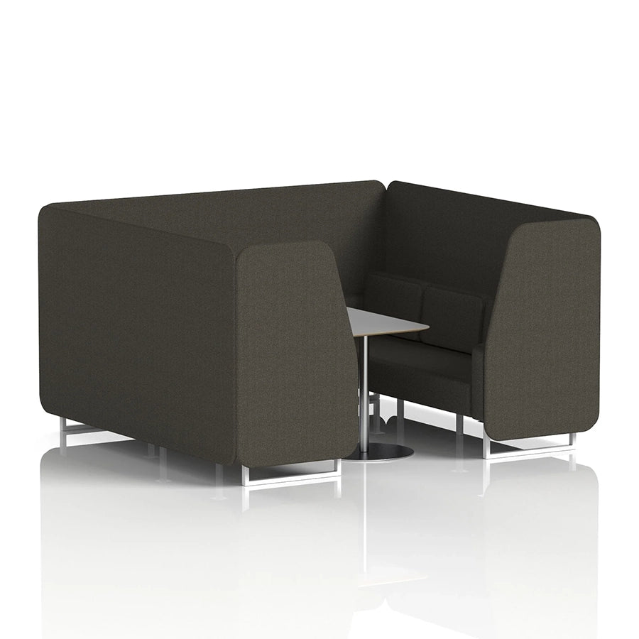 Brixworth Booth in Single Tone - 6 Seater with Grey Table