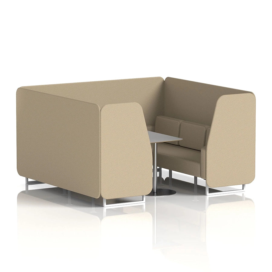 Brixworth Booth in Single Tone - 6 Seater with Grey Table