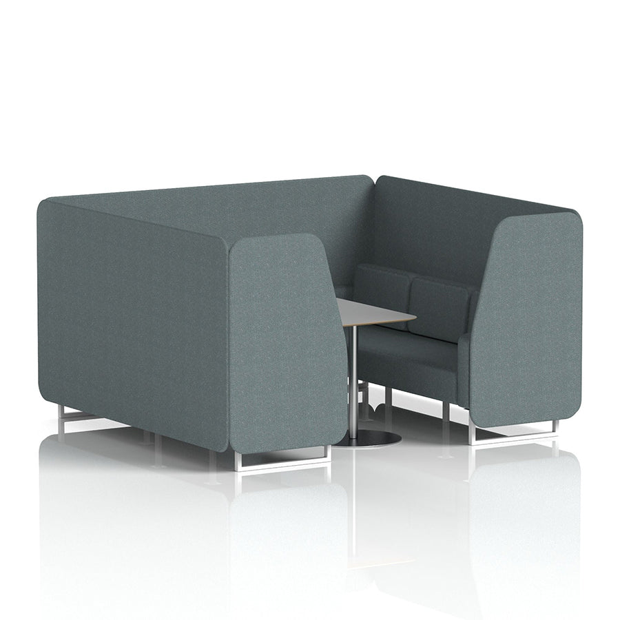 Brixworth Booth in Single Tone - 6 Seater with Grey Table