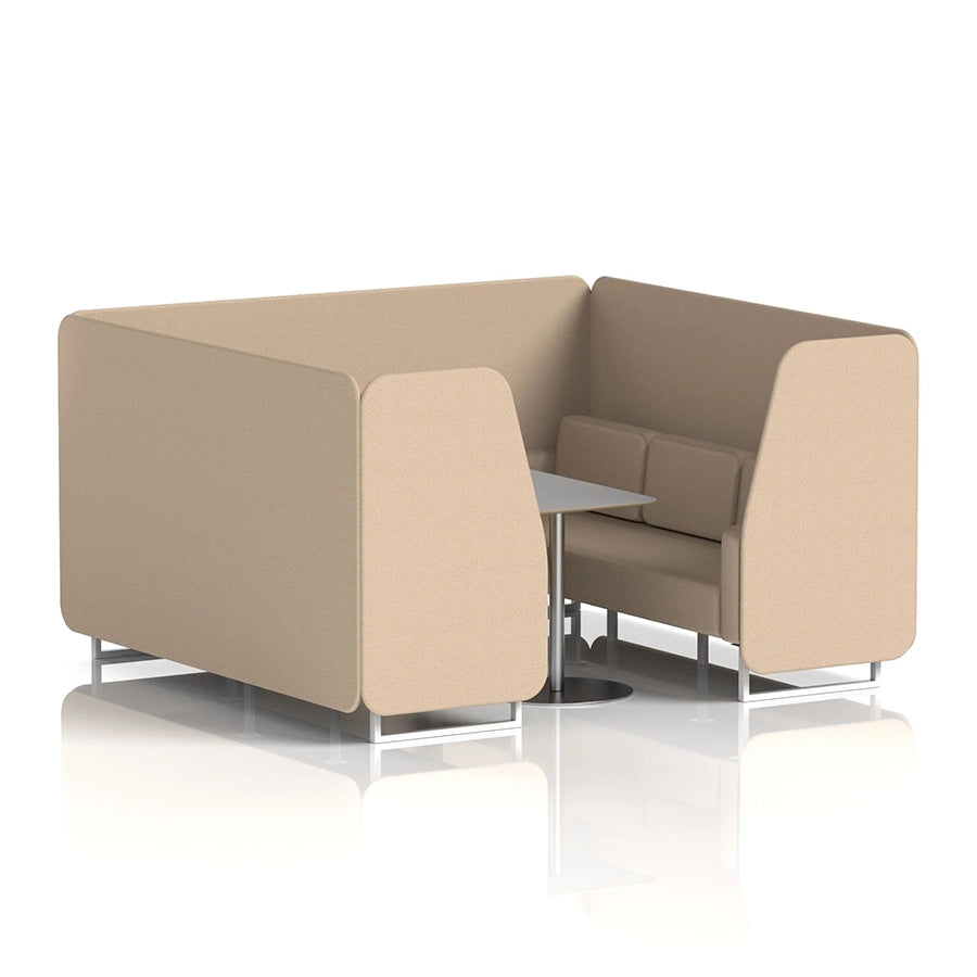 Brixworth Booth in Single Tone - 6 Seater with Grey Table