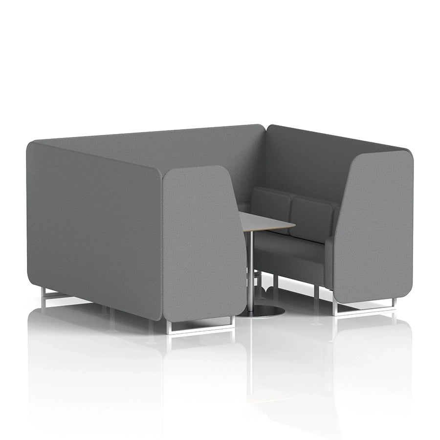 Brixworth Booth in Single Tone - 6 Seater with Grey Table