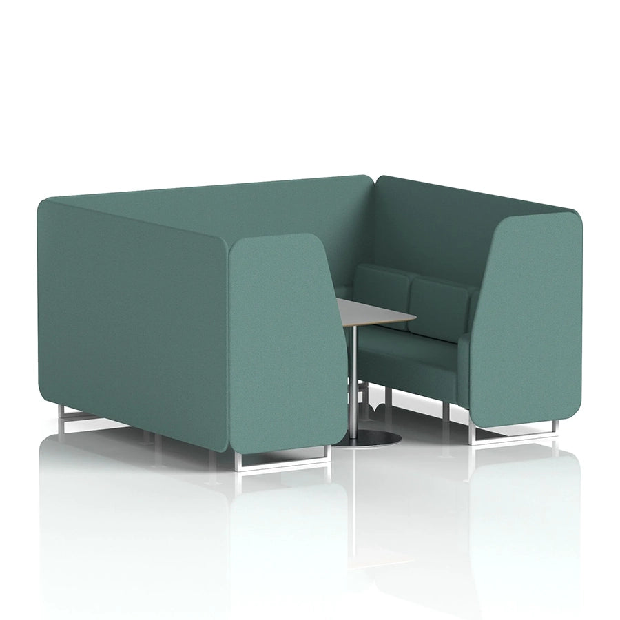 Brixworth Booth in Single Tone - 6 Seater with Grey Table
