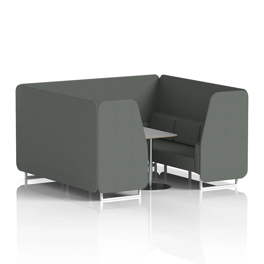 Brixworth Booth in Single Tone - 6 Seater with Grey Table