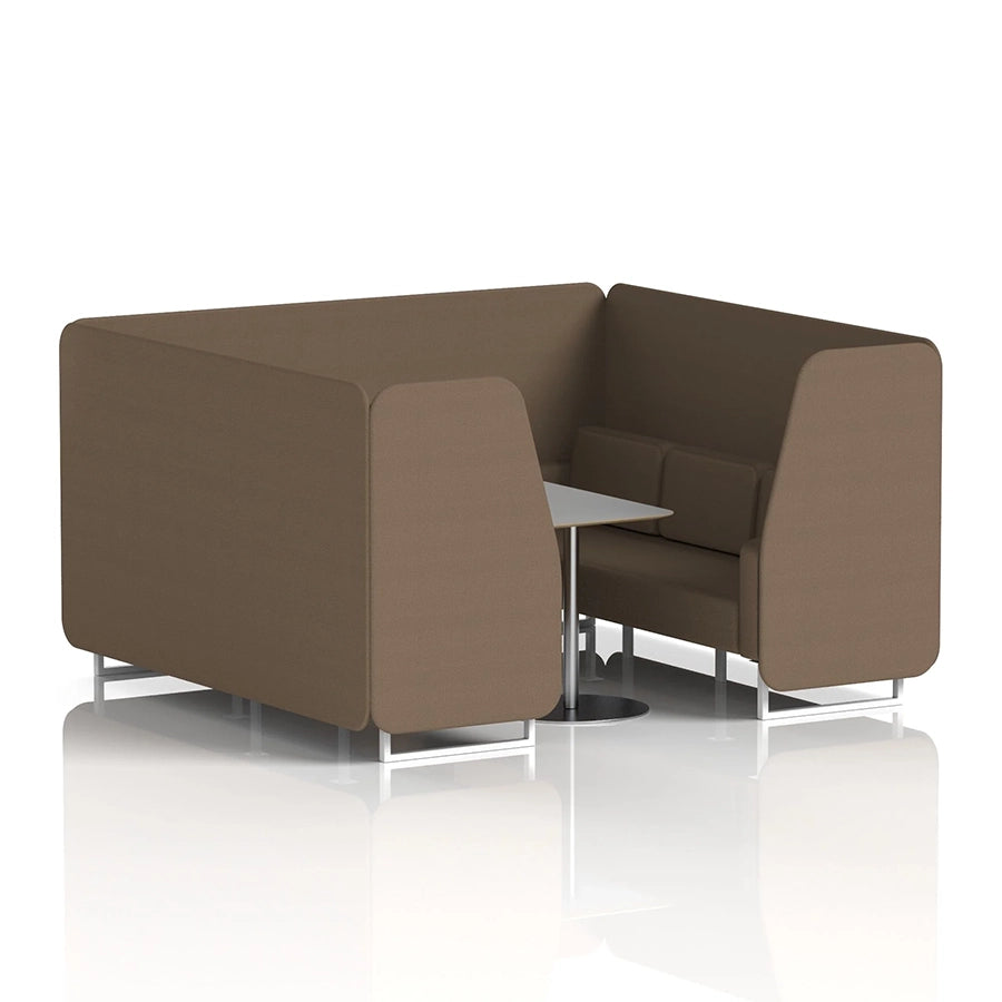 Brixworth Booth in Single Tone - 6 Seater with Grey Table