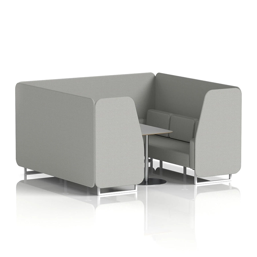 Brixworth Booth in Single Tone - 6 Seater with Grey Table