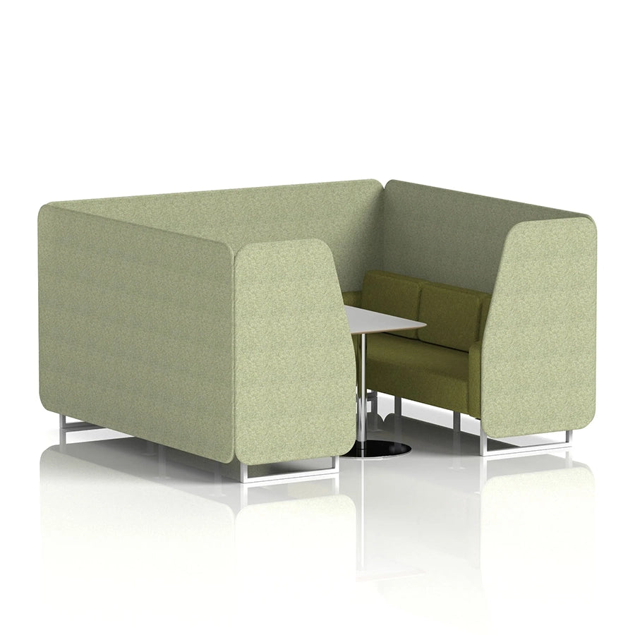 Brixworth Booth in Two Tone - 6 Seater with Grey Table