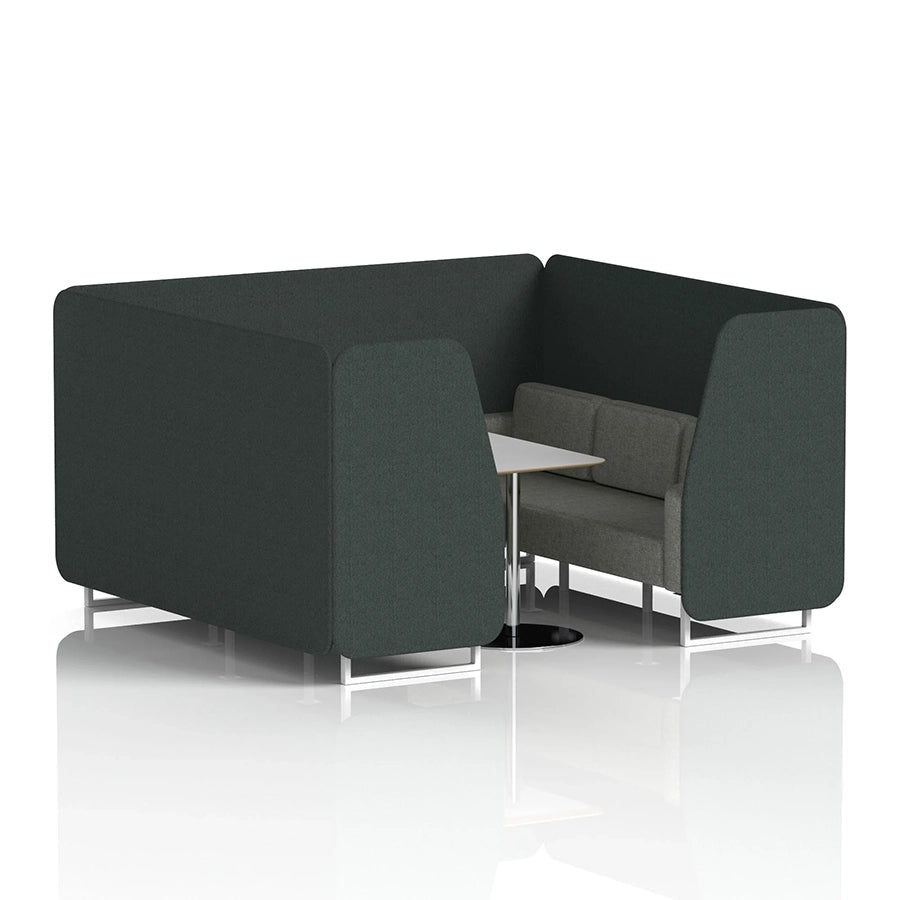 Brixworth Booth in Two Tone - 6 Seater with Grey Table