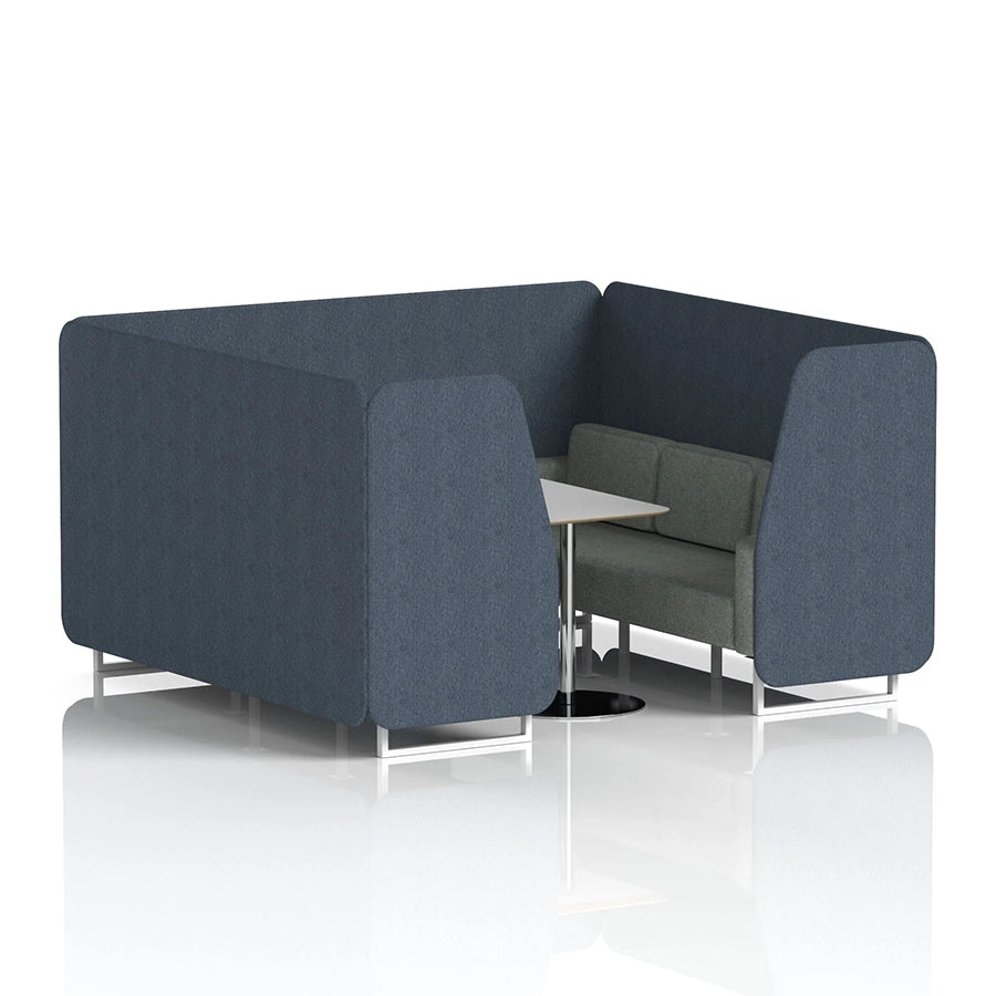 Brixworth Booth in Two Tone - 6 Seater with Grey Table
