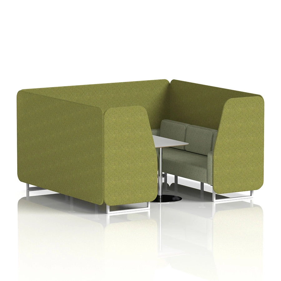 Brixworth Booth in Two Tone - 6 Seater with Grey Table
