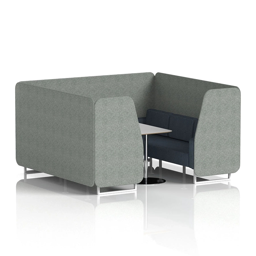 Brixworth Booth in Two Tone - 6 Seater with Grey Table