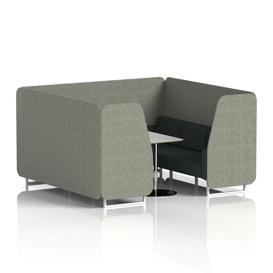 Brixworth Booth in Two Tone - 6 Seater with Grey Table