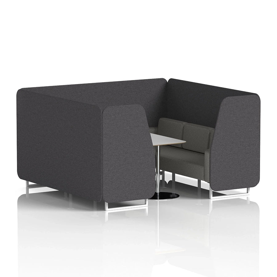 Brixworth Booth in Two Tone - 6 Seater with Grey Table