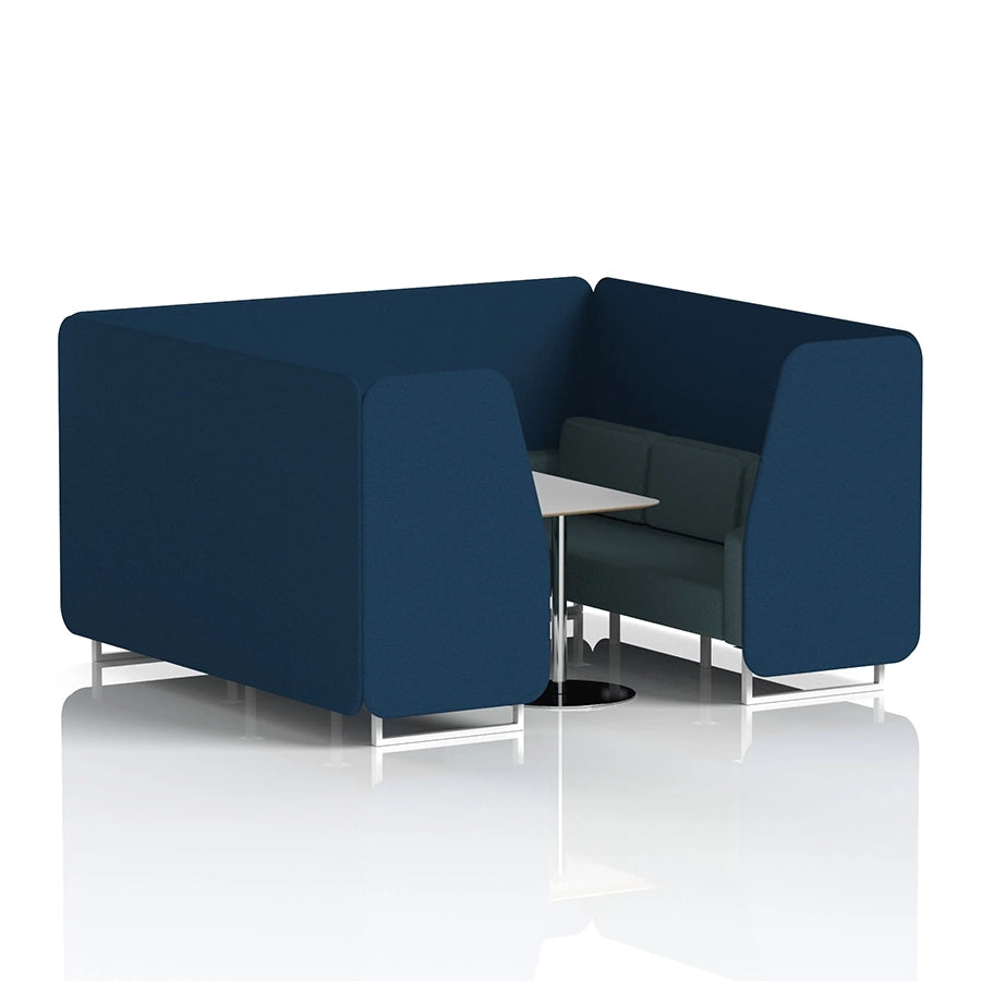 Brixworth Booth in Two Tone - 6 Seater with Grey Table