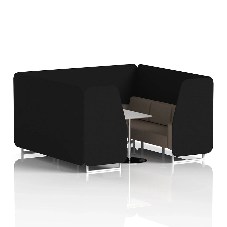 Brixworth Booth in Two Tone - 6 Seater with Grey Table