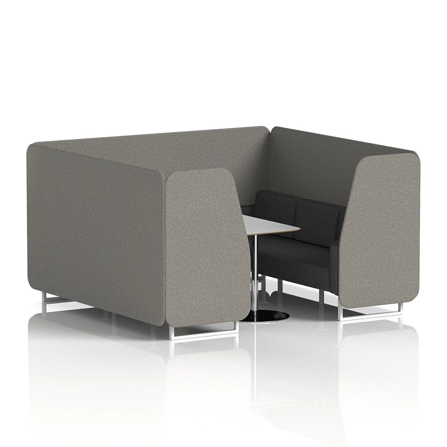Brixworth Booth in Two Tone - 6 Seater with Grey Table