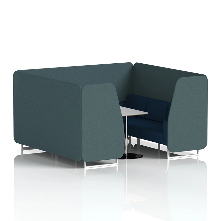 Brixworth Booth in Two Tone - 6 Seater with Grey Table