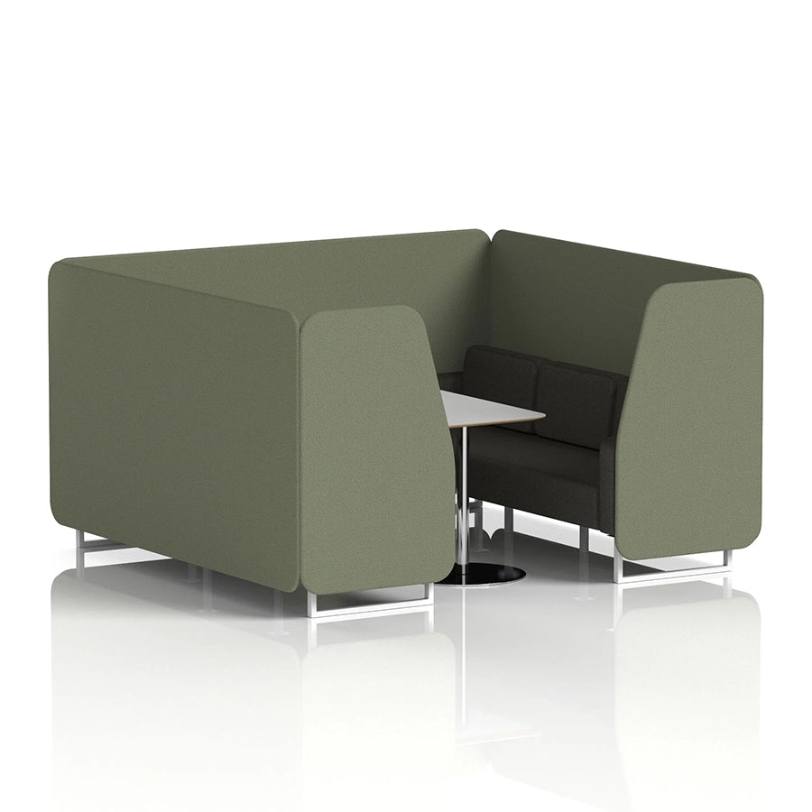 Brixworth Booth in Two Tone - 6 Seater with Grey Table
