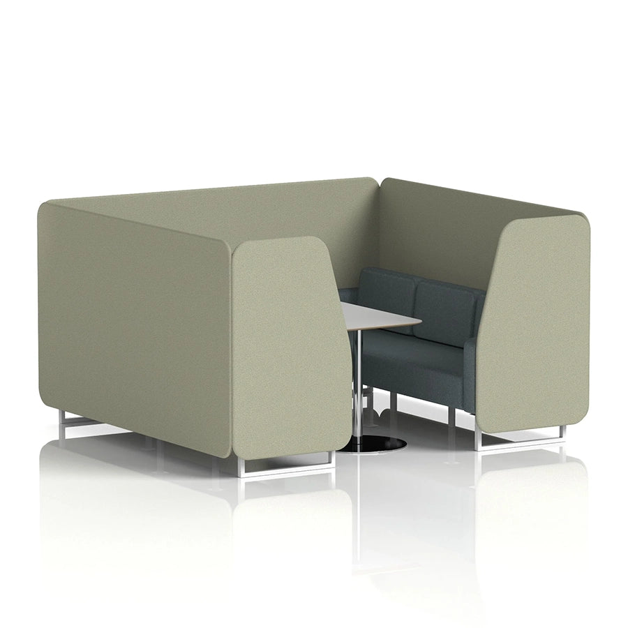 Brixworth Booth in Two Tone - 6 Seater with Grey Table