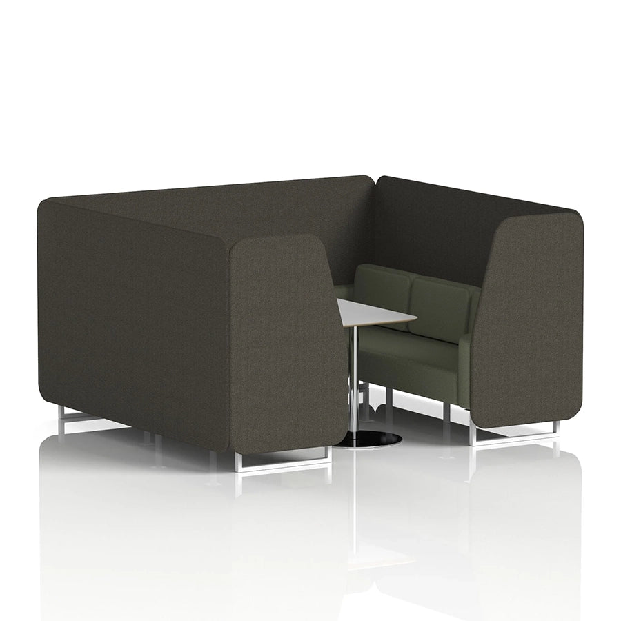 Brixworth Booth in Two Tone - 6 Seater with Grey Table