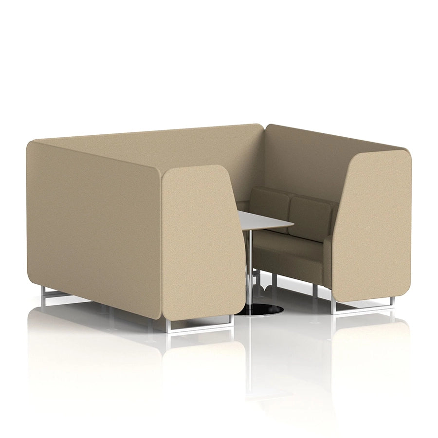Brixworth Booth in Two Tone - 6 Seater with Grey Table