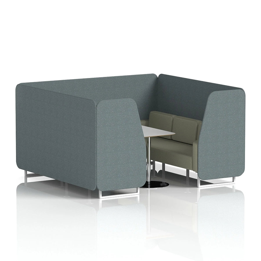 Brixworth Booth in Two Tone - 6 Seater with Grey Table