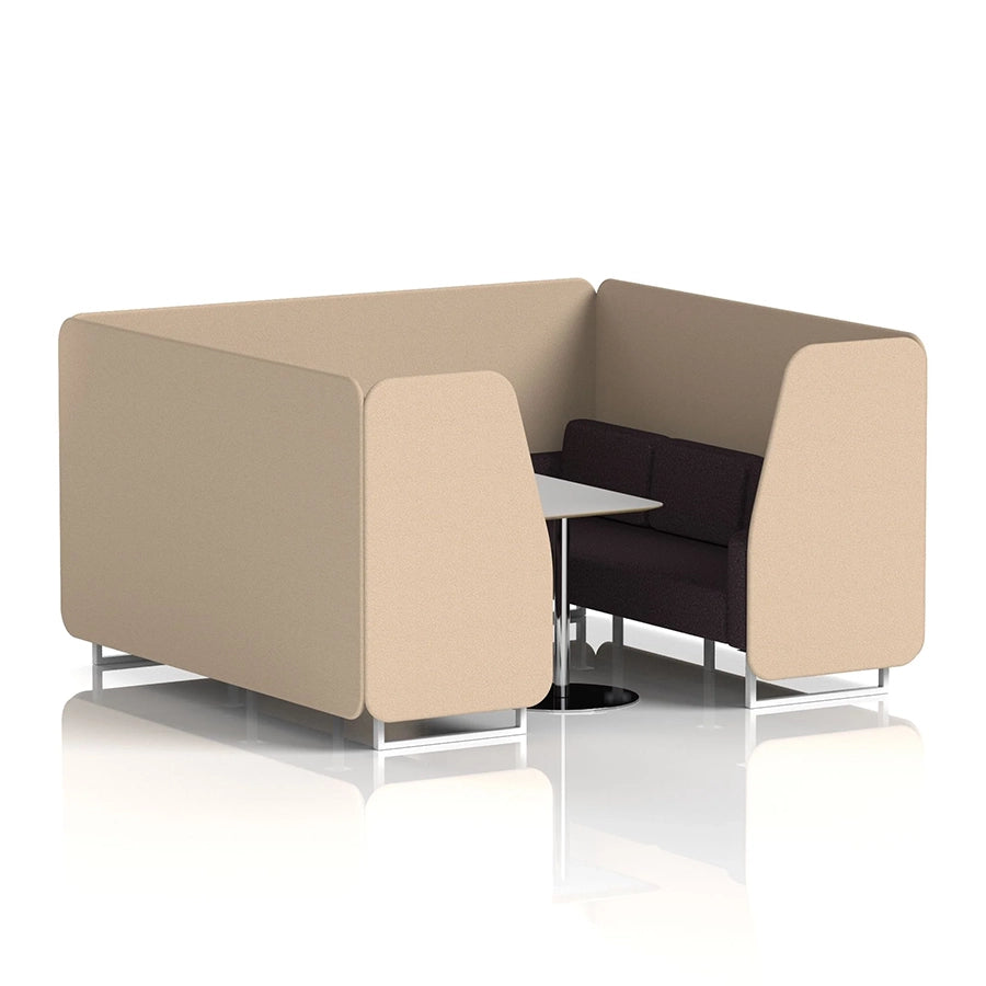 Brixworth Booth in Two Tone - 6 Seater with Grey Table
