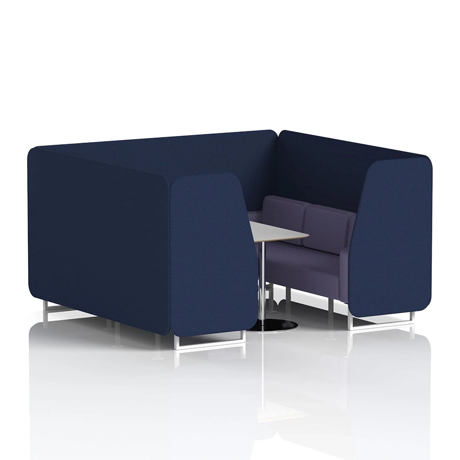 Brixworth Booth in Two Tone - 6 Seater with Grey Table
