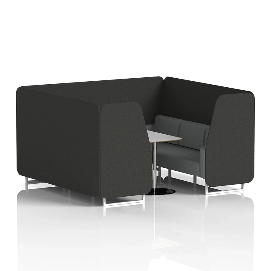 Brixworth Booth in Two Tone - 6 Seater with Grey Table
