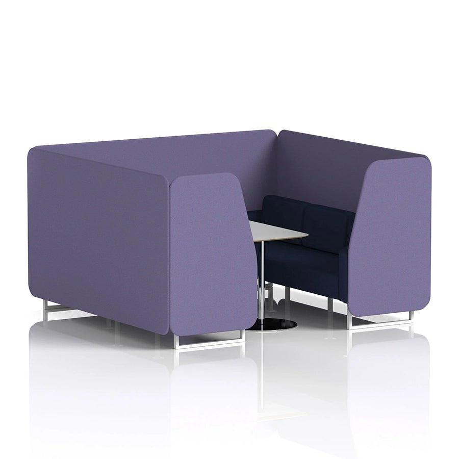 Brixworth Booth in Two Tone - 6 Seater with Grey Table