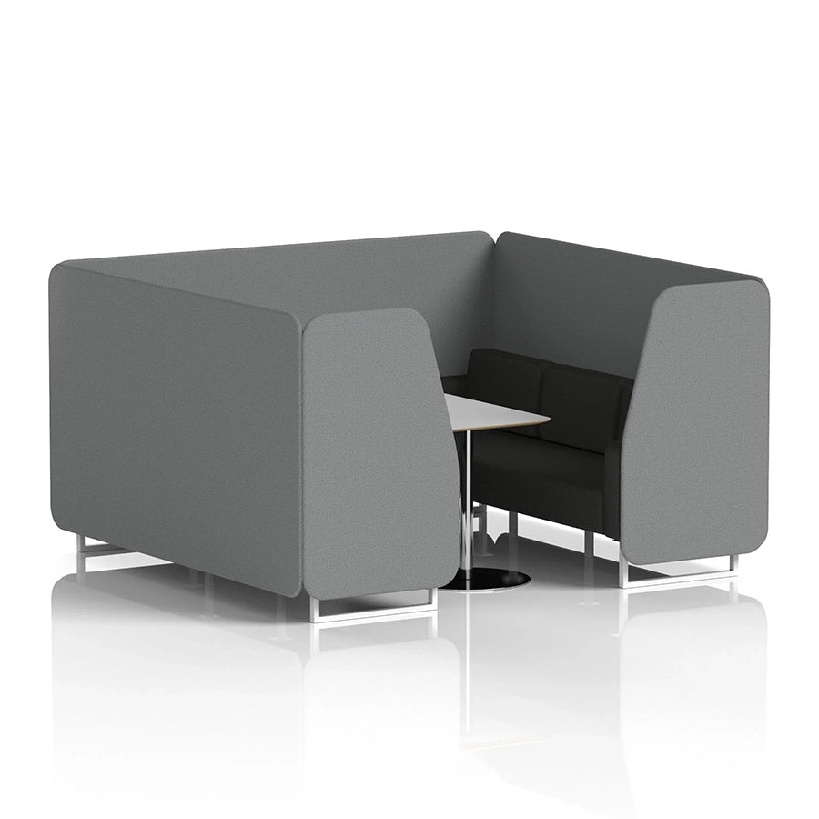 Brixworth Booth in Two Tone - 6 Seater with Grey Table