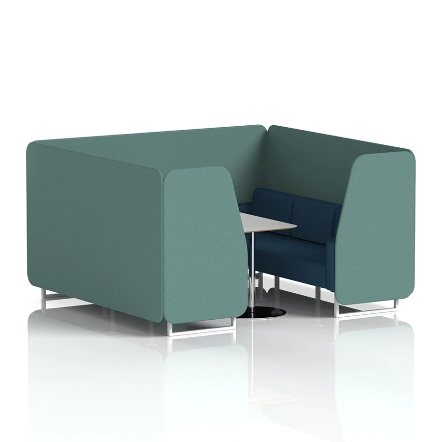 Brixworth Booth in Two Tone - 6 Seater with Grey Table