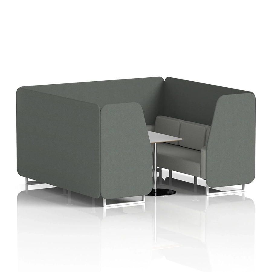 Brixworth Booth in Two Tone - 6 Seater with Grey Table