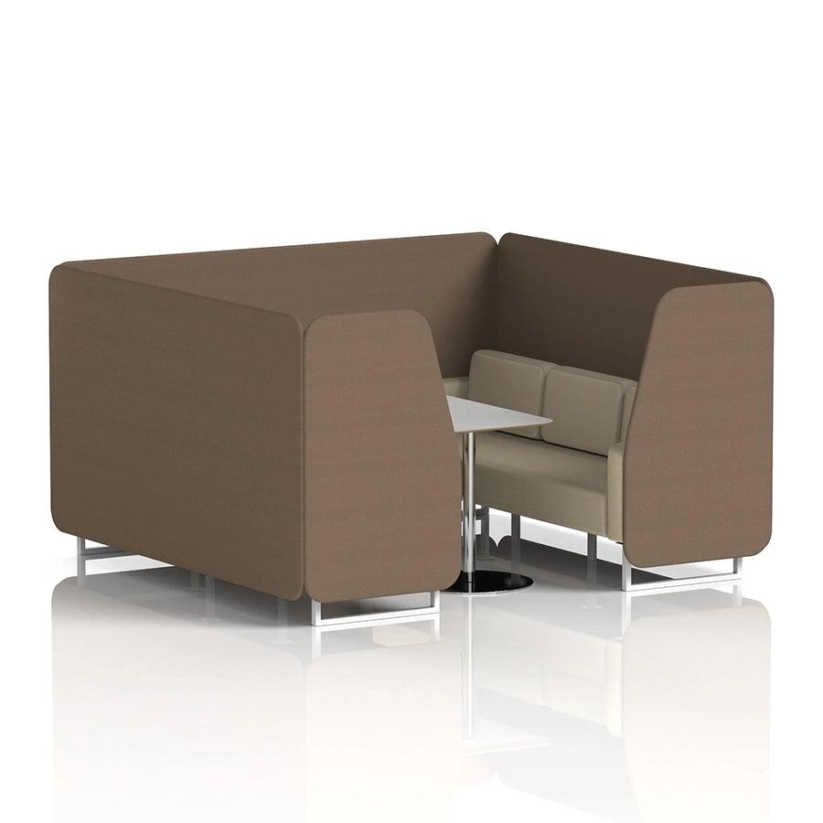 Brixworth Booth in Two Tone - 6 Seater with Grey Table
