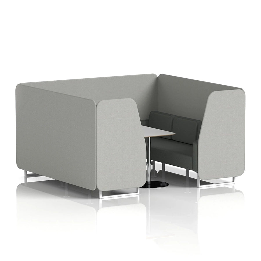 Brixworth Booth in Two Tone - 6 Seater with Grey Table