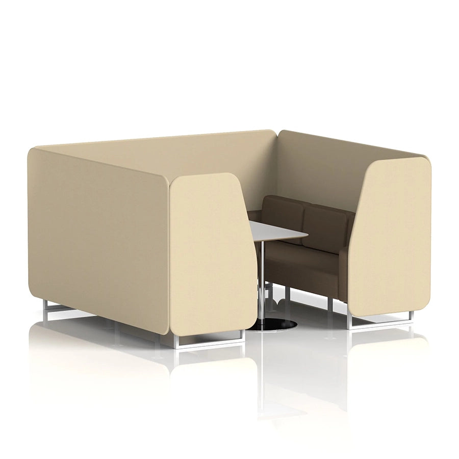 Brixworth Booth in Two Tone - 6 Seater with Grey Table
