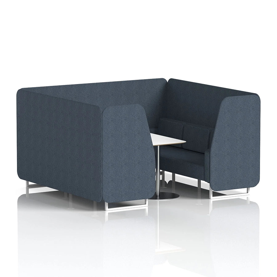 Brixworth Booth in Single Tone - 6 Seater with White Table