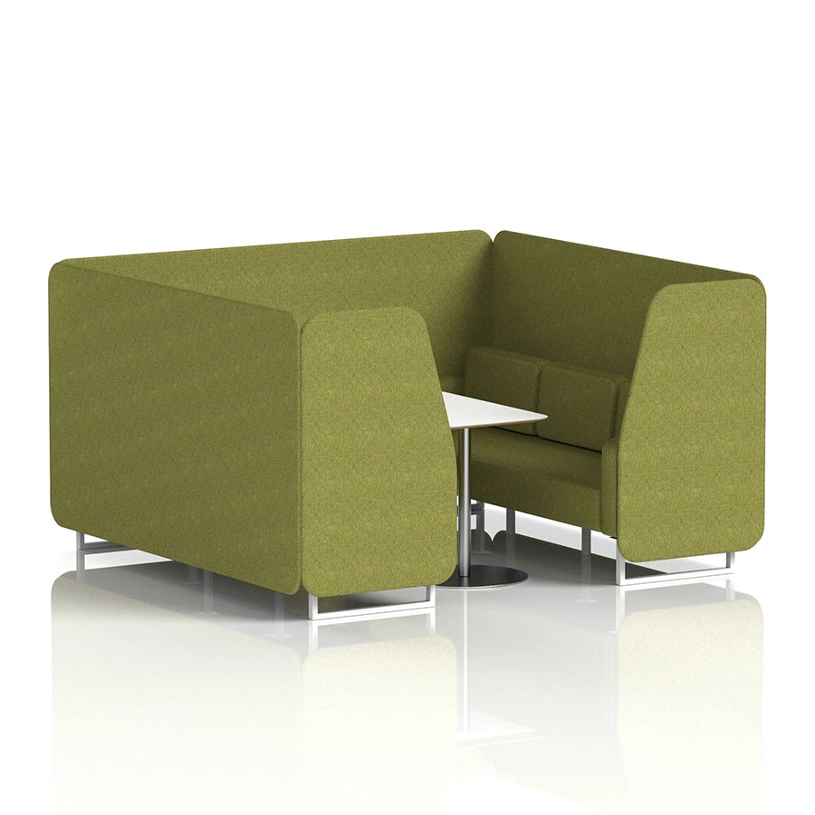 Brixworth Booth in Single Tone - 6 Seater with White Table