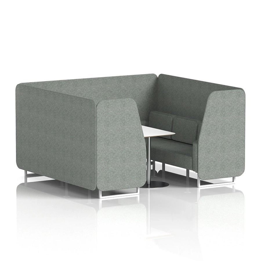 Brixworth Booth in Single Tone - 6 Seater with White Table