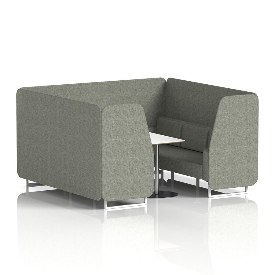 Brixworth Booth in Single Tone - 6 Seater with White Table