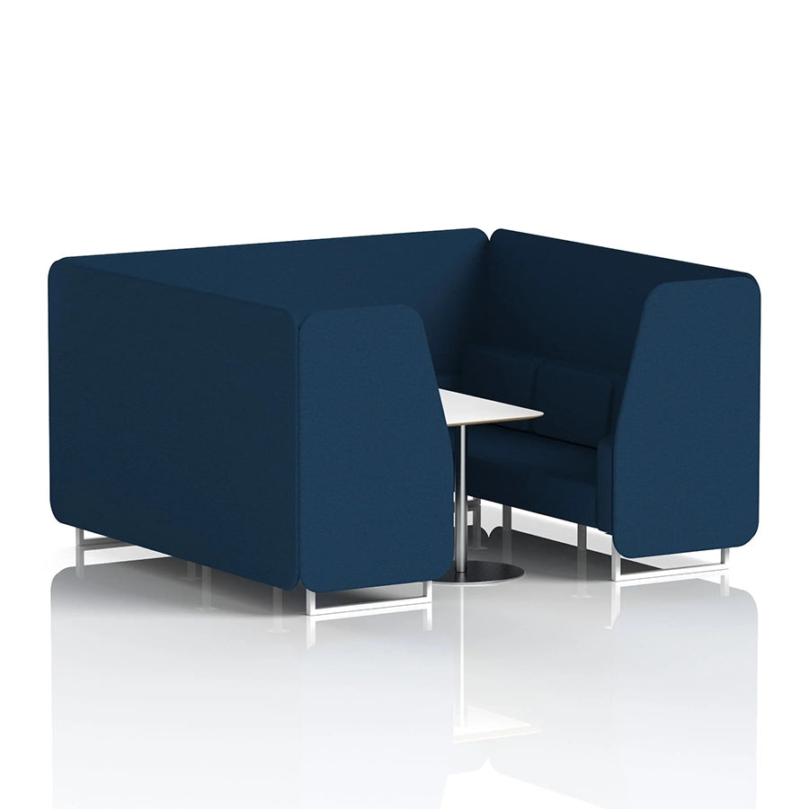 Brixworth Booth in Single Tone - 6 Seater with White Table