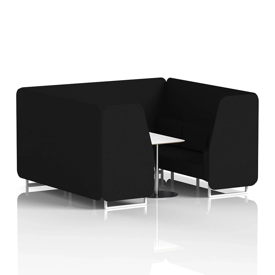 Brixworth Booth in Single Tone - 6 Seater with White Table