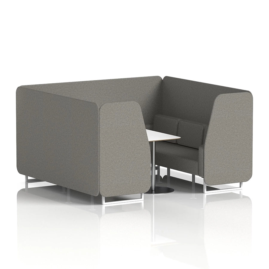 Brixworth Booth in Single Tone - 6 Seater with White Table