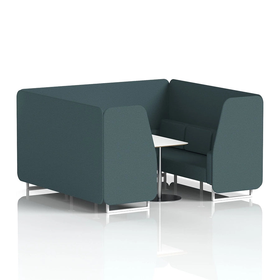 Brixworth Booth in Single Tone - 6 Seater with White Table