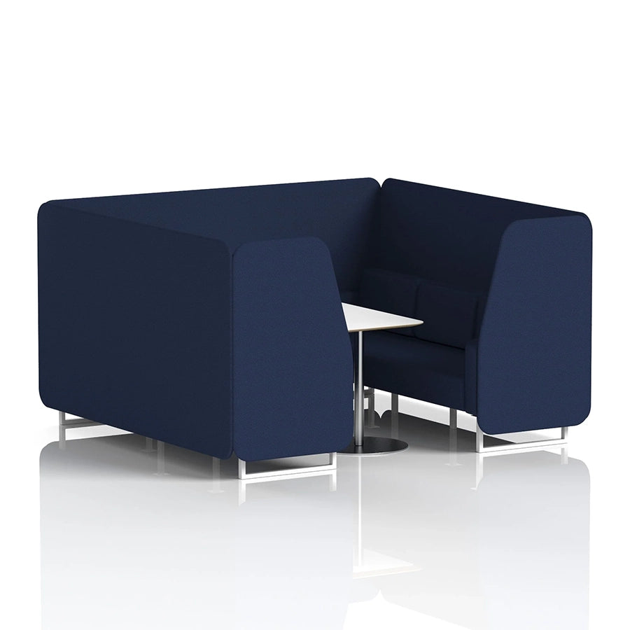 Brixworth Booth in Single Tone - 6 Seater with White Table