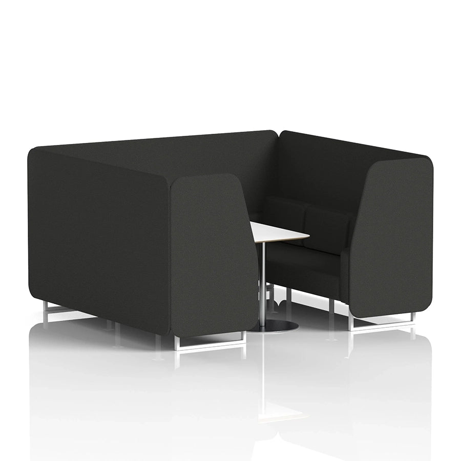 Brixworth Booth in Single Tone - 6 Seater with White Table