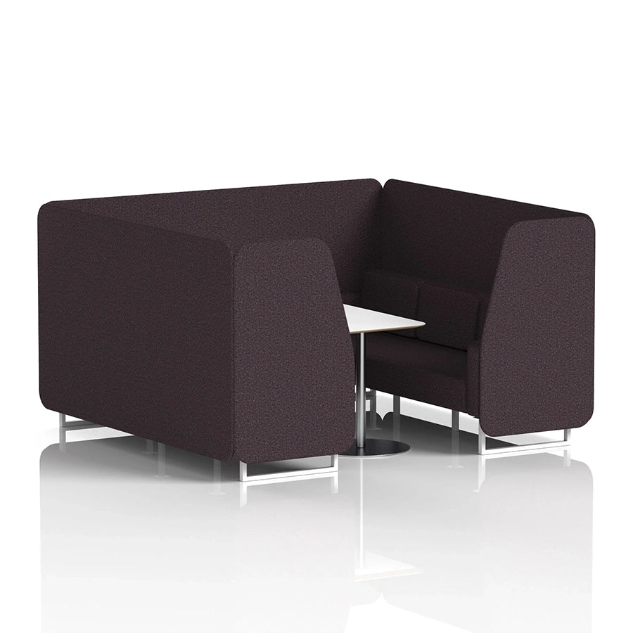 Brixworth Booth in Single Tone - 6 Seater with White Table