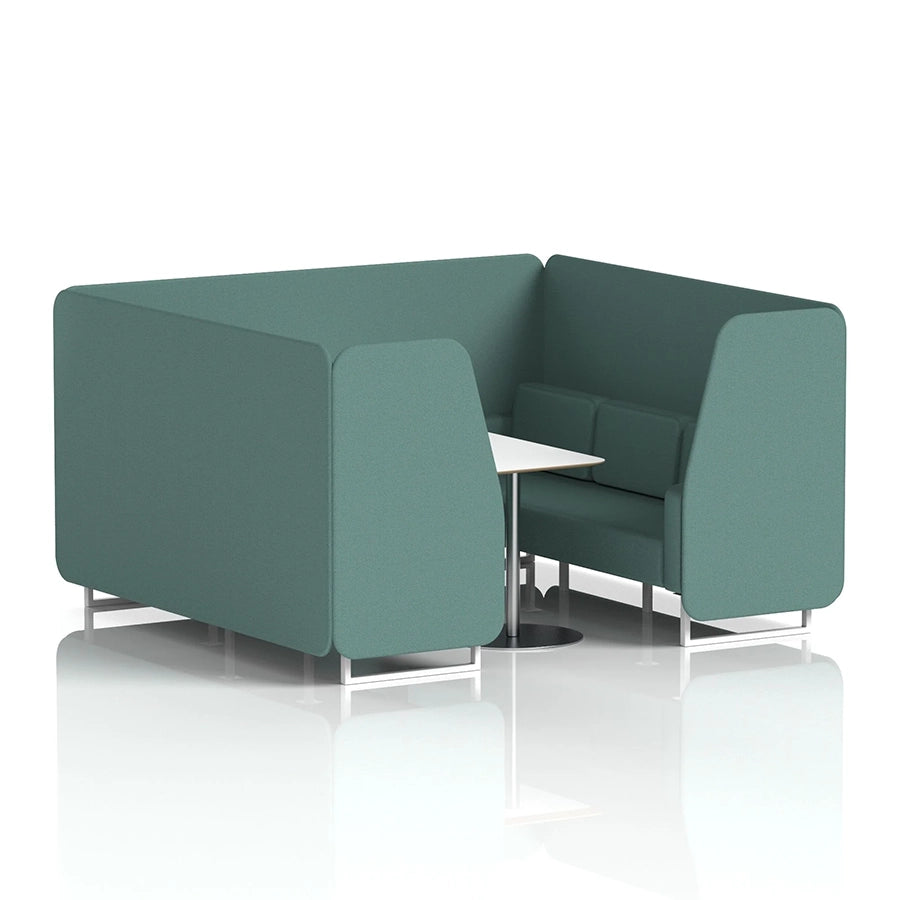 Brixworth Booth in Single Tone - 6 Seater with White Table