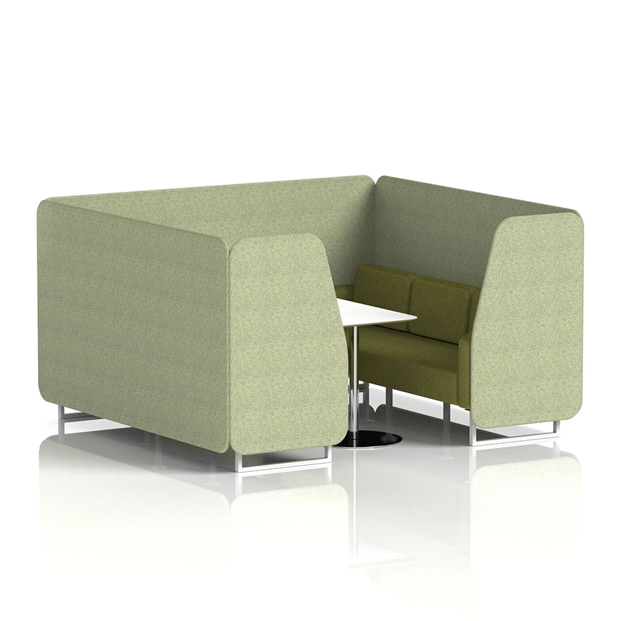Brixworth Booth in Two Tone - 6 Seater with White Table