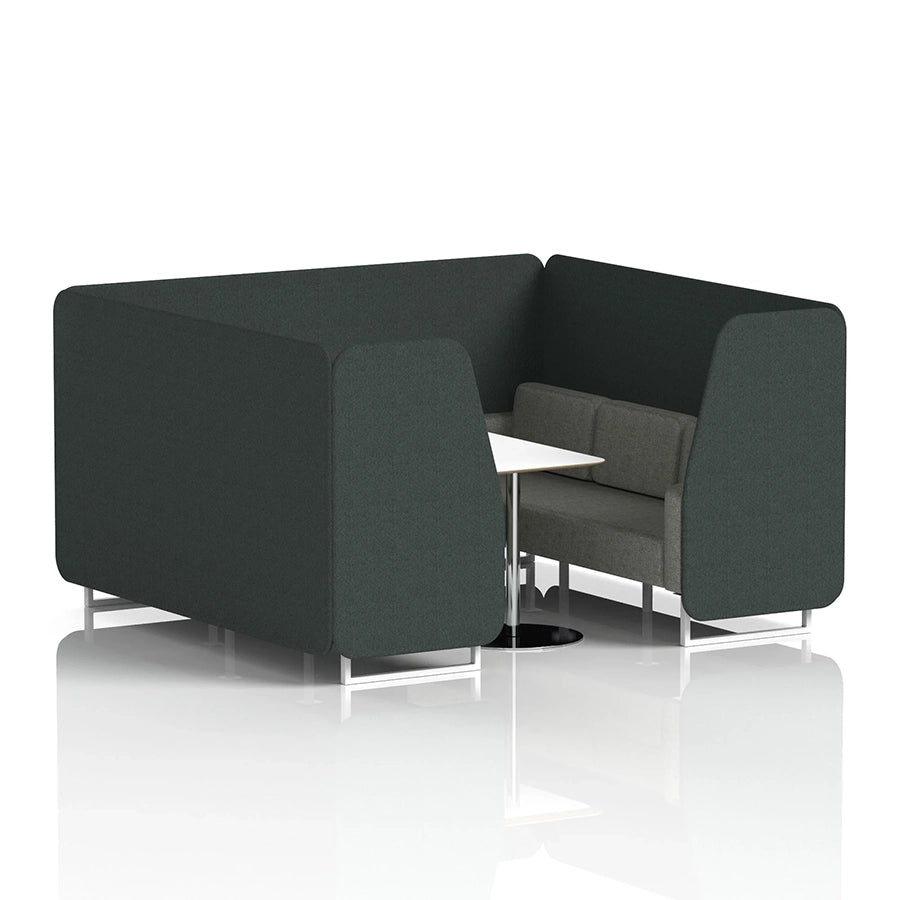 Brixworth Booth in Two Tone - 6 Seater with White Table